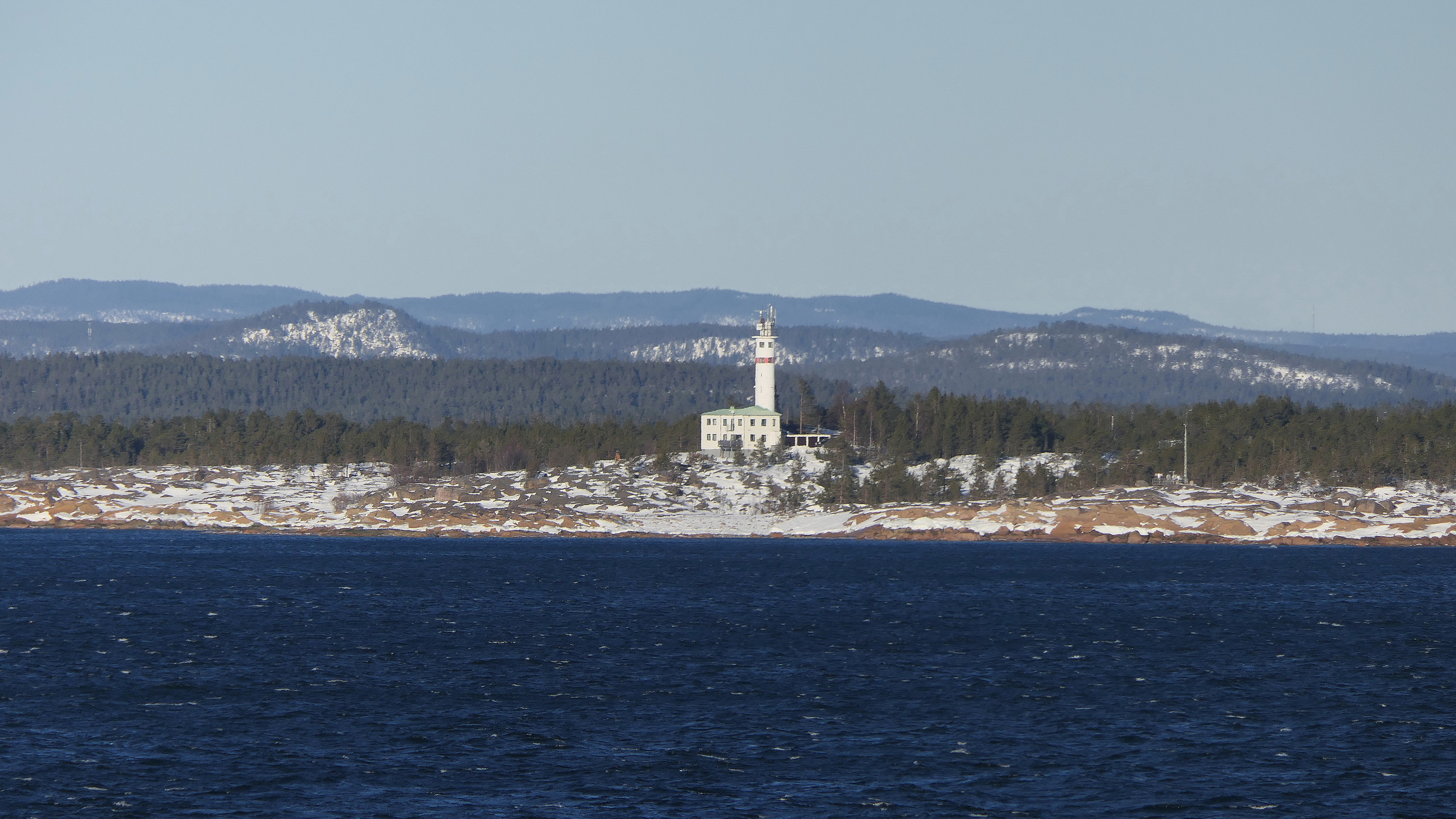 Lighthouse Skagsudde bei Husum, Schweden